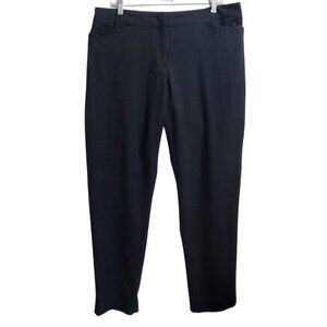 Eileen Fisher Black Wool Pants Trousers L